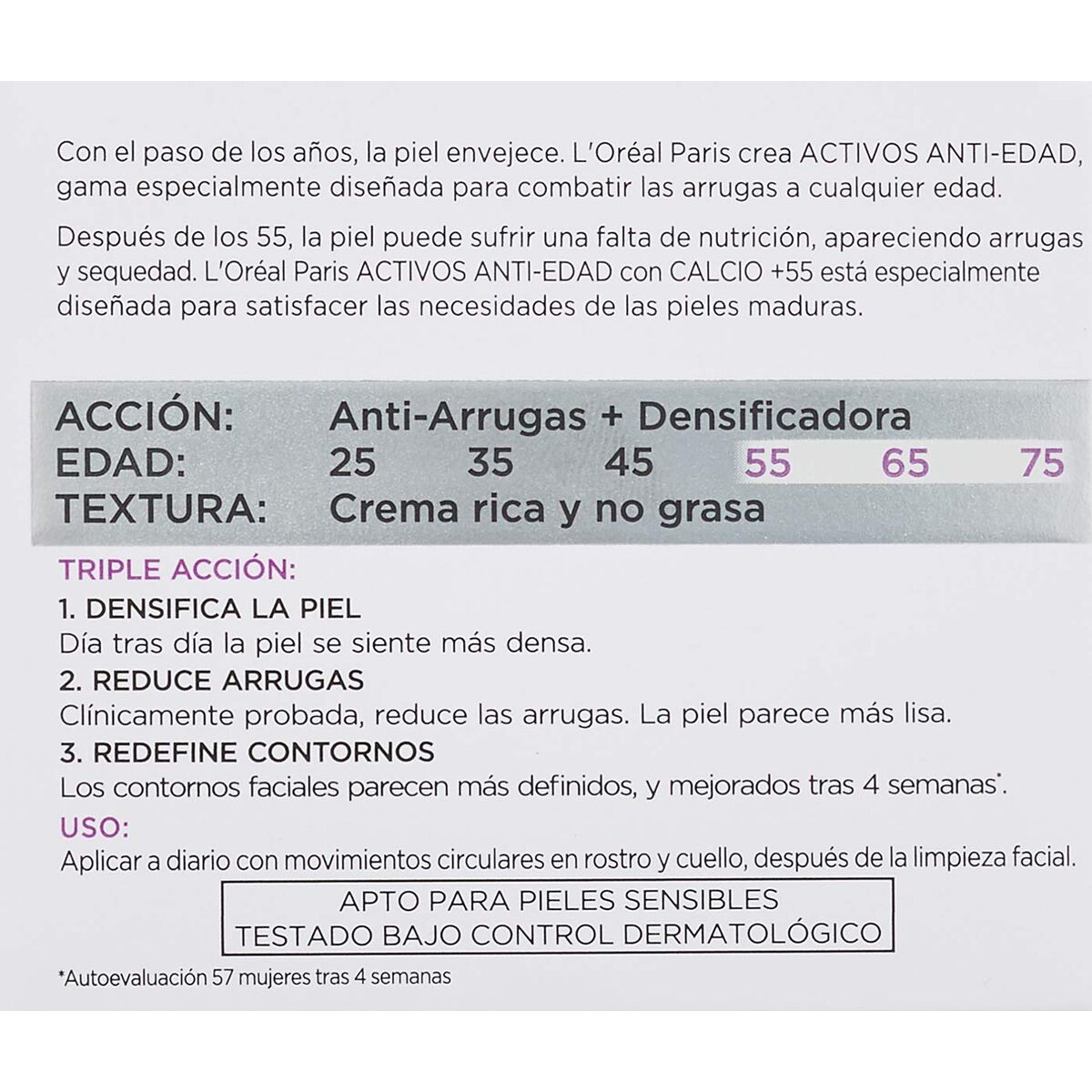 Anti-Rimpelcrème L'Oreal Make Up ANTI-ARRUGAS EXPERT 50 ml